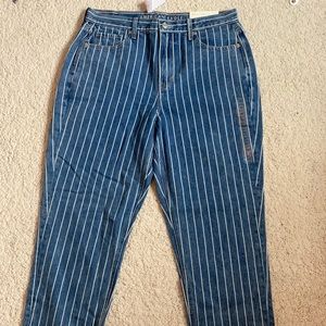 American Eagle Pinstripe Mom Jean